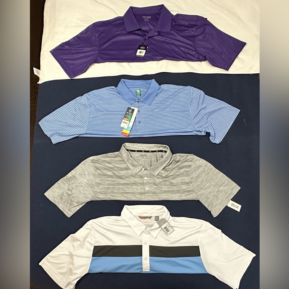 NWT—4 Brand NEW Golf Shirts